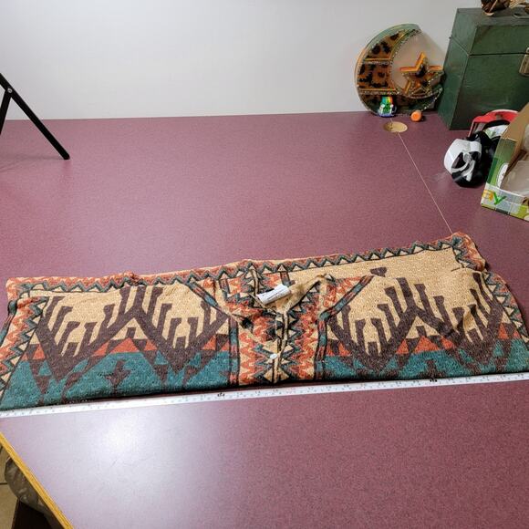 Western Aztec Native American Cropped Tunic Shirt Womens S Gossip Girl Cowgirl - Picture 7 of 11